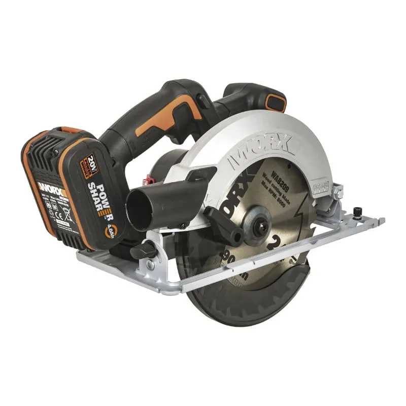 Циркулярная пила WORX WX520 20V 190мм аккумуляторная бесщеточная — детальное фото